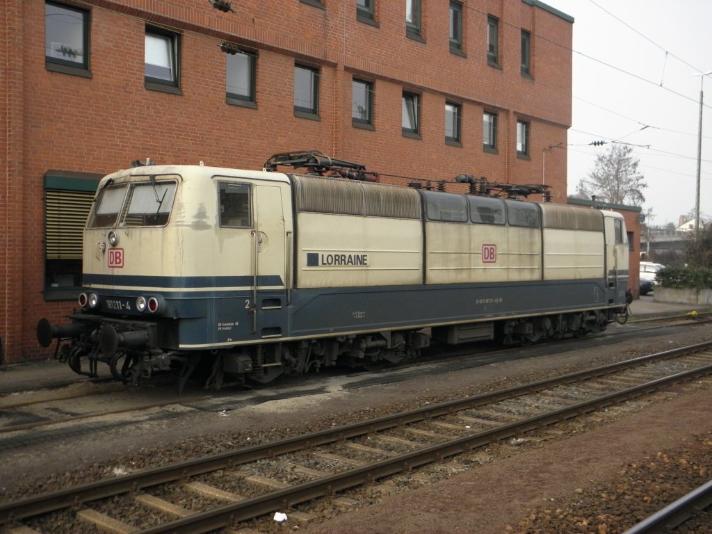 DB 181 211-4  Lorraine  steht abgestellt in Koblenz hbf am 5.2.2011