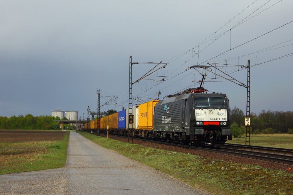 ERS Railways ES 64 F4-999 (189-099) in Wiesental am 21.4.2012
