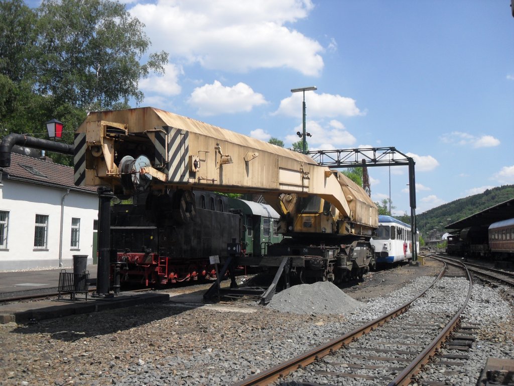 Groer Kranwagen im Eisenbahnmuseum Dieringhausen.