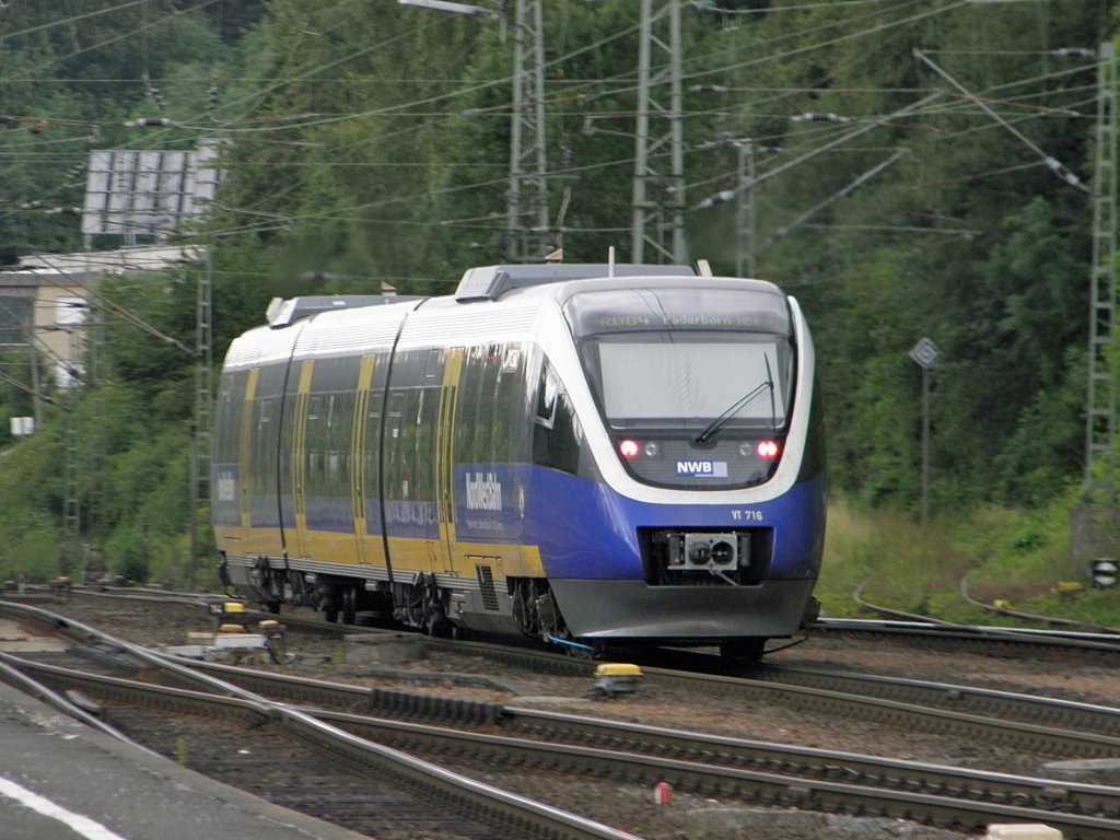 NWB VT716 nach Paderborn in Altenbeken am 2.7.2011