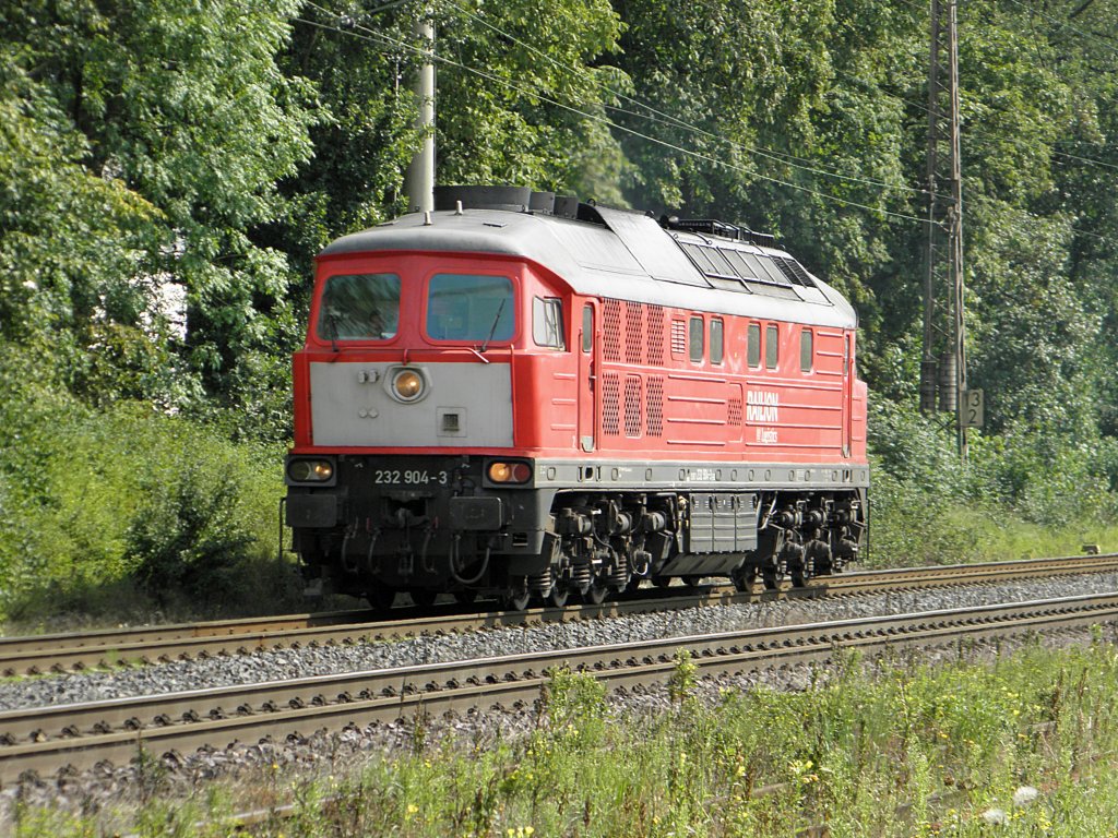 Railion 232 904-3 LZ in Ratingen Lintorf am 15.8.2011