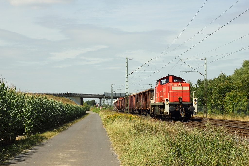Railion 294 880-0 in Meerbusch-Osterath am 17.8.2012