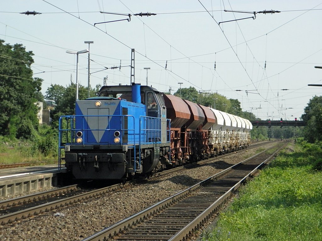 Rurtalbahn G1204 mit einem RSB Logistic Zug in Beuel am 26.6.2011