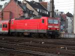 DB 143 288-9 mit S-Bahnwagen im Klner Hbf am 20.11.10