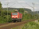 Br 143/151799/db-143-637-7-solo-in-limperich DB 143 637-7 solo in Limperich am 21.7.2011