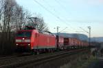 DB 185 139-3 mit dem Winner-Logistik Zug in Beuel am 12.1.2012