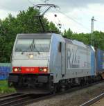 Rurtalbahn 186 107  R2X  in Unkel am 12.5.2012