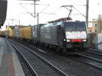 ERS Railways 189 286 mit einem Containerzug in Kln Ehrenfeld am 8.1.11