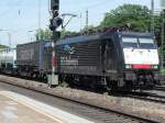 Br 189 vermietet an ERS Railways bei der durchfahrt durch Kln West am 5.6.10