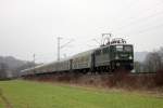 TEV (Thringer Eisenbahnverein) 242 151-9/E42 151 mit dem DPF 91643 in Namedy am 3.3.2012