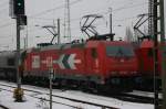 HGK Hafen-Guterverkehr Koln/112681/185-588-1-2065-stand-am-03012011 185 588-1 (2065) stand am 03.01.2011 in Krefeld-Hbf abgestellt.