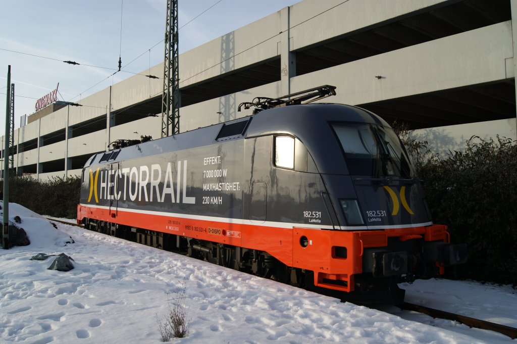 182.531 von HECTORRAIL stand am 04.01.2011 in Krefeld-Hbf abgestellt.