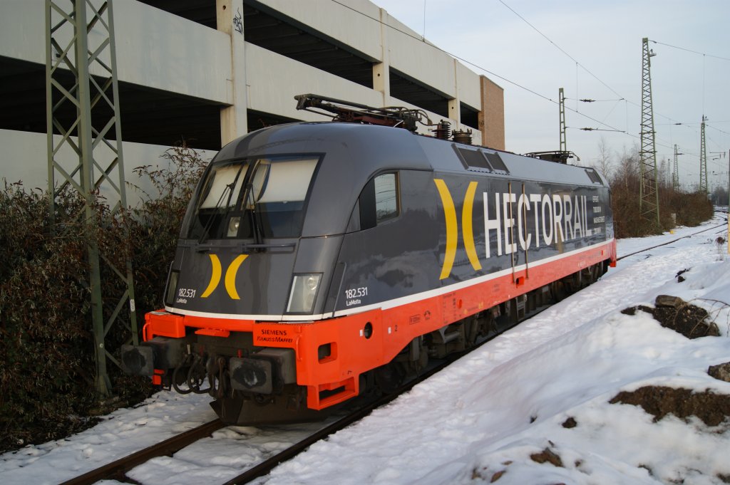 182.531 von HECTORRAIL stand am 04.01.2011 in Krefeld-Hbf abgestellt.