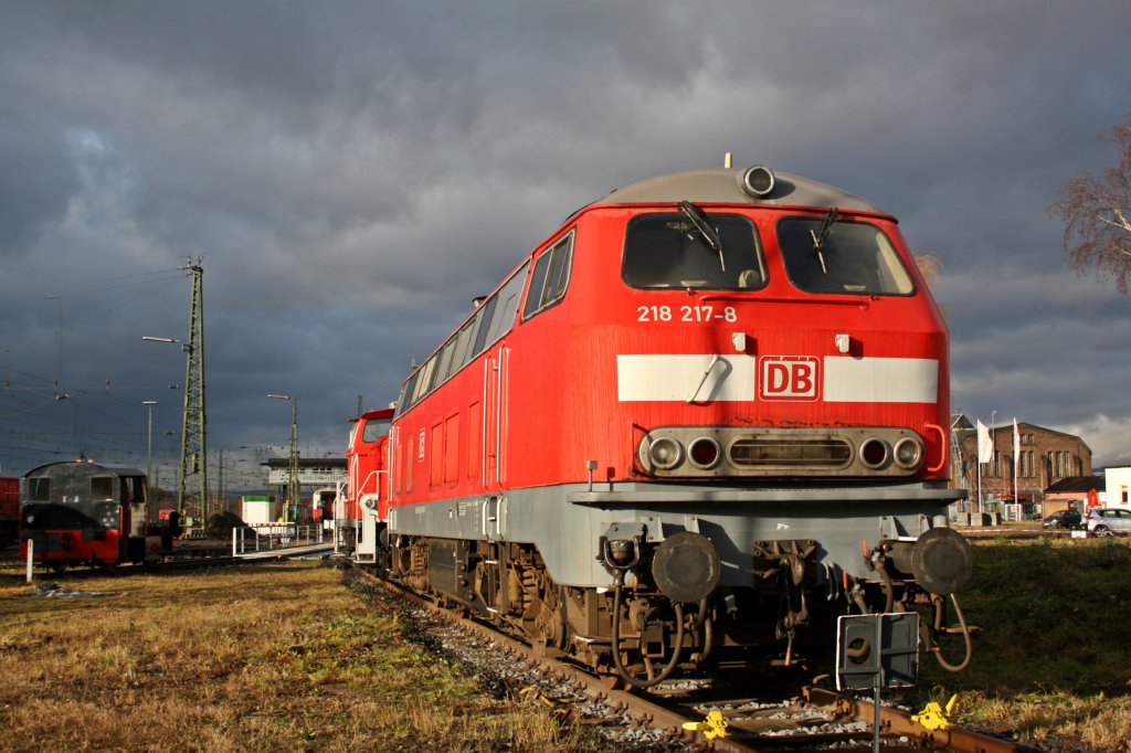 DB 218 217-8 in Koblenz-Ltzel am 17.12.2011