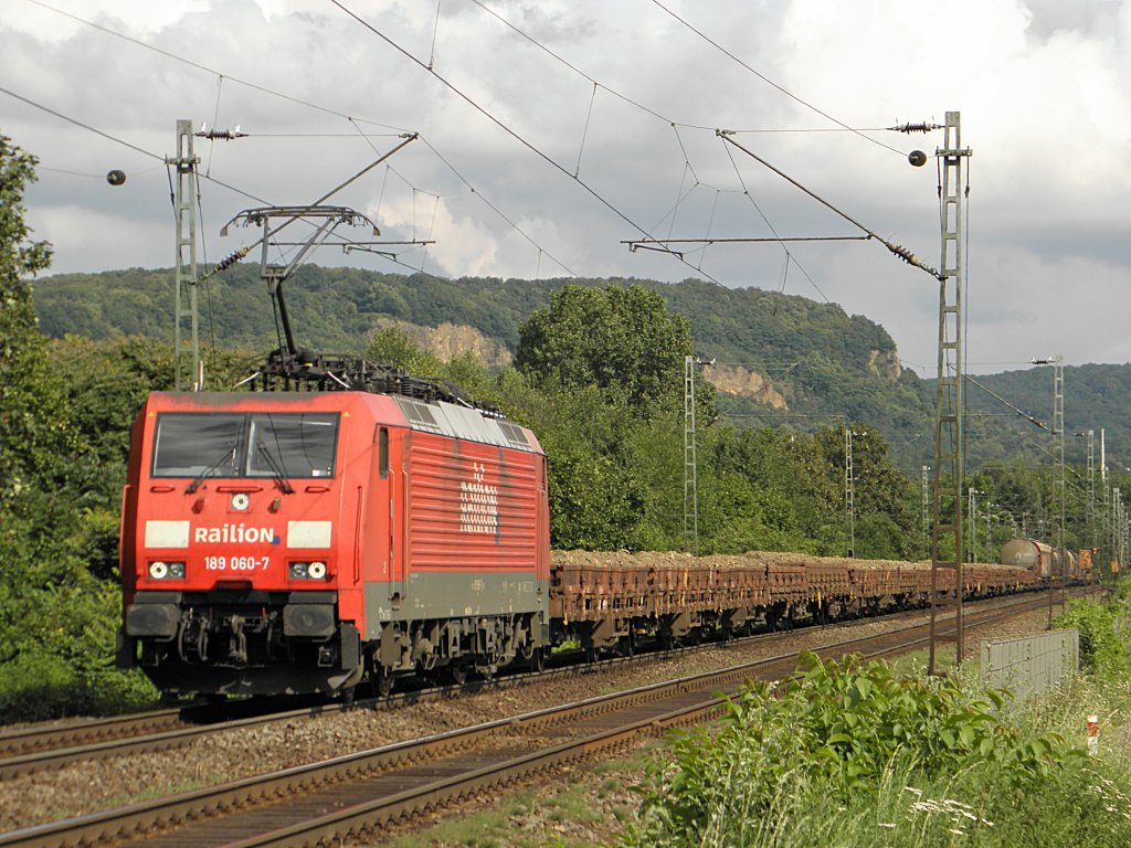 Railion 189 060-7 in Limperich am 21.7.2011