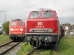 Br 216/160239/db-216-067-9-neben-railion-151 DB 216 067-9 neben Railion 151 121-1 in Koblenz Ltzel am 17.9.2011